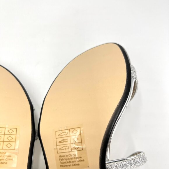 Touch Ups Womens‎ 7M Maisie Silver Low Kitten Heels Dress Sandals Shoes 4473M - Picture 10 of 13